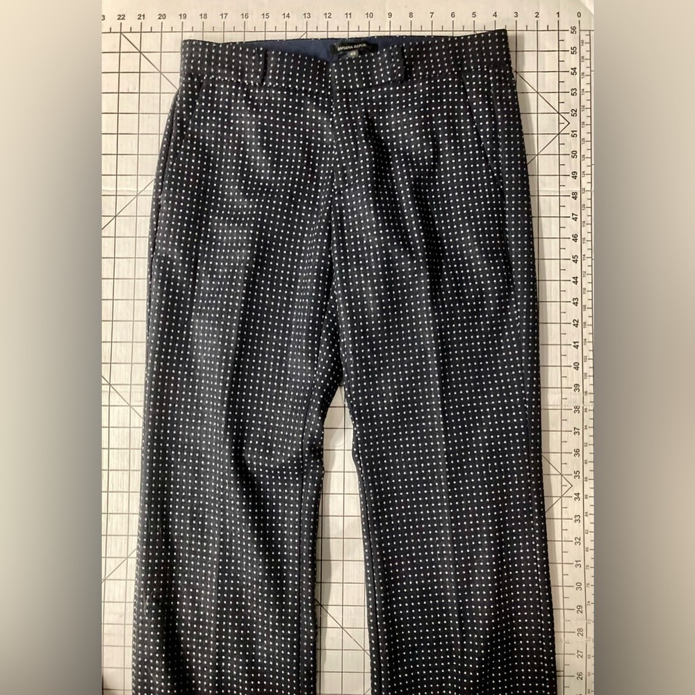 Banana‎ Republic Women’s Size 4 Polka Dot Logan Trouser Pants - Picture 2 of 6
